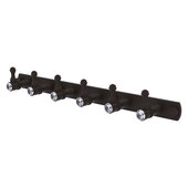  Carolina Crystal Collection 6-Position Tie and Belt Rack in Oil Rubbed Bronze, 15-1/2'' W x 2-3/8'' D x 2-1/8'' H