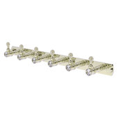 Carolina Crystal Collection 6-Position Tie and Belt Rack in Polished Nickel, 15-1/2'' W x 2-3/8'' D x 2-1/8'' H