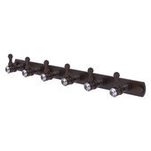  Carolina Crystal Collection 6-Position Tie and Belt Rack in Venetian Bronze, 15-1/2'' W x 2-3/8'' D x 2-1/8'' H