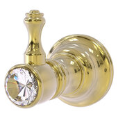  Carolina Crystal Collection Robe Hook in Unlacquered Brass, 2'' W x 3-3/16'' D x 2-5/8'' H