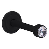  Carolina Crystal Collection Retractable Wall Hook in Matte Black, 1-3/4'' Diameter x 3-3/4'' D x 1-3/4'' H