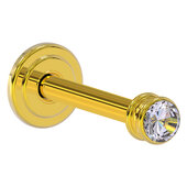  Carolina Crystal Collection Retractable Wall Hook in Polished Brass, 1-3/4'' Diameter x 3-3/4'' D x 1-3/4'' H