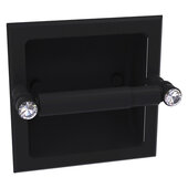  Carolina Crystal Collection Recessed Toilet Paper Holder in Matte Black, 6-1/8'' W x 4'' D x 6-1/8'' H