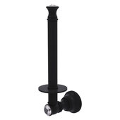  Carolina Crystal Collection Upright Toilet Paper Holder in Matte Black, 2-3/8'' W x 3-11/16'' D x 9-1/2'' H
