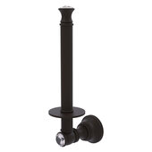 Carolina Crystal Collection Upright Toilet Paper Holder in Oil Rubbed Bronze, 2-3/8'' W x 3-11/16'' D x 9-1/2'' H