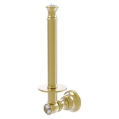  Carolina Crystal Collection Upright Toilet Paper Holder in Satin Brass, 2-3/8'' W x 3-11/16'' D x 9-1/2'' H