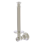  Carolina Crystal Collection Upright Toilet Paper Holder in Satin Nickel, 2-3/8'' W x 3-11/16'' D x 9-1/2'' H