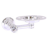  Carolina Crystal Collection Tumbler and Toothbrush Holder in Polished Chrome, 5-11/16'' W x 4-3/8'' D x 2-1/8'' H