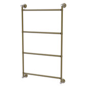  Carolina Crystal Collection 4-Tier 18'' Ladder Towel Bar in Antique Brass, 18'' W x 3-5/16'' D x 35'' H