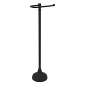  Carolina Crystal Collection Free Standing Euro Style Toilet Paper Holder in Matte Black, 8'' W x 6'' D x 27'' H