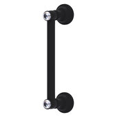  Carolina Crystal Collection 8'' Door Pull in Matte Black, 10'' W x 3-5/8'' D x 2'' H