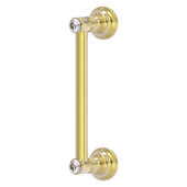  Carolina Crystal Collection 8'' Door Pull in Satin Brass, 10'' W x 3-5/8'' D x 2'' H