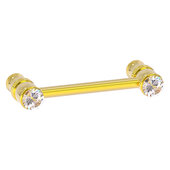  Carolina Crystal Collection 3'' Cabinet Pull in Polished Brass, 3-13/16'' W x 1-11/16'' D x 3/4'' H