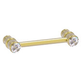  Carolina Crystal Collection 3'' Cabinet Pull in Satin Brass, 3-13/16'' W x 1-11/16'' D x 3/4'' H
