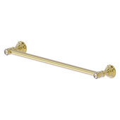  Carolina Crystal Collection 24'' Towel Bar in Unlacquered Brass, 24'' W x 2'' D x 3-1/2'' H