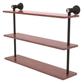  Carolina Crystal Collection 22'' Triple Wood Shelf in Oil Rubbed Bronze, 22'' W x 5-9/16'' D x 16'' H