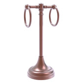  Carolina Crystal Collection 2-Ring Guest Towel Stand in Antique Copper, 5-1/2'' W x 5-1/2'' D x 14'' H