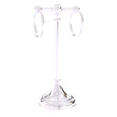  Carolina Crystal Collection 2-Ring Guest Towel Stand in Polished Chrome, 5-1/2'' W x 5-1/2'' D x 14'' H
