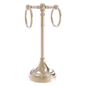 Carolina Crystal Collection 2-Ring Guest Towel Stand in Antique Pewter, 5-1/2'' W x 5-1/2'' D x 14'' H