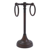  Carolina Crystal Collection 2-Ring Guest Towel Stand in Venetian Bronze, 5-1/2'' W x 5-1/2'' D x 14'' H