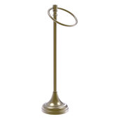  Carolina Crystal Collection Guest Towel Ring Stand in Antique Brass, 5-1/2'' W x 7-1/2'' D x 21'' H