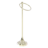  Carolina Crystal Collection Guest Towel Ring Stand in Polished Nickel, 5-1/2'' W x 7-1/2'' D x 21'' H