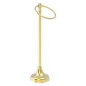  Carolina Crystal Collection Guest Towel Ring Stand in Satin Brass, 5-1/2'' W x 7-1/2'' D x 21'' H