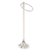  Carolina Crystal Collection Guest Towel Ring Stand in Satin Nickel, 5-1/2'' W x 7-1/2'' D x 21'' H