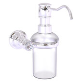  Carolina Crystal Collection Wall Mounted Soap Dispenser in Polished Chrome, 4-5/16'' W x 7'' D x 7-5/16'' H