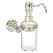  Carolina Crystal Collection Wall Mounted Soap Dispenser in Polished Nickel, 4-5/16'' W x 7'' D x 7-5/16'' H