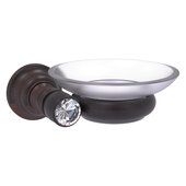  Carolina Crystal Collection Wall Mounted Soap Dish in Venetian Bronze, 5'' W x 4-5/8'' D x 2'' H