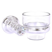  Carolina Crystal Collection Wall Mounted Votive Candle Holder in Satin Chrome, 4-5/16'' W x 4'' D x 2-5/8'' H