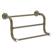  Carolina Crystal Collection 3-Bar Hand Towel Rack in Antique Brass, 14'' W x 7-3/4'' D x 7-3/8'' H