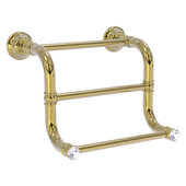  Carolina Crystal Collection 3-Bar Hand Towel Rack in Unlacquered Brass, 10'' W x 7-3/4'' D x 7-3/8'' H