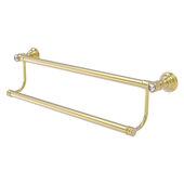 Carolina Crystal Collection 18'' Double Towel Bar in Satin Brass, 20'' W x 5-3/16'' D x 5-1/2'' H