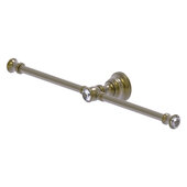  Carolina Crystal Collection 2-Arm Guest Towel Holder in Antique Brass, 16-13/16'' W x 3-5/16'' D x 2'' H