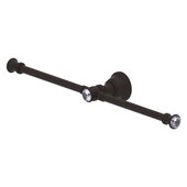  Carolina Crystal Collection 2-Arm Guest Towel Holder in Oil Rubbed Bronze, 16-13/16'' W x 3-5/16'' D x 2'' H