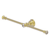  Carolina Crystal Collection 2-Arm Guest Towel Holder in Satin Brass, 16-13/16'' W x 3-5/16'' D x 2'' H