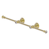  Carolina Crystal Collection 3-Arm Guest Towel Holder in Unlacquered Brass, 22'' W x 3-5/16'' D x 2'' H