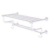  Carolina Crystal Collection 24'' Towel Shelf with Double Towel Bar in Polished Chrome, 26'' W x 12-1/2'' D x 10-5/8'' H