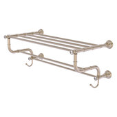  Carolina Crystal Collection 24'' Towel Shelf with Double Towel Bar in Antique Pewter, 26'' W x 12-1/2'' D x 10-5/8'' H