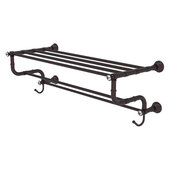  Carolina Crystal Collection 30'' Towel Shelf with Double Towel Bar in Antique Bronze, 32'' W x 12-1/2'' D x 10-5/8'' H