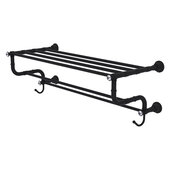  Carolina Crystal Collection 30'' Towel Shelf with Double Towel Bar in Matte Black, 32'' W x 12-1/2'' D x 10-5/8'' H