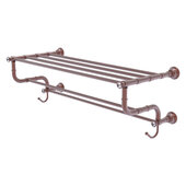 Carolina Crystal Collection 30'' Towel Shelf with Double Towel Bar in Antique Copper, 32'' W x 12-1/2'' D x 10-5/8'' H