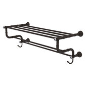  Carolina Crystal Collection 30'' Towel Shelf with Double Towel Bar in Oil Rubbed Bronze, 32'' W x 12-1/2'' D x 10-5/8'' H