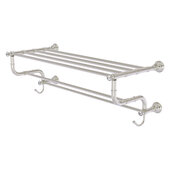  Carolina Crystal Collection 30'' Towel Shelf with Double Towel Bar in Satin Nickel, 32'' W x 12-1/2'' D x 10-5/8'' H