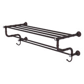  Carolina Crystal Collection 36'' Towel Shelf with Double Towel Bar in Antique Bronze, 38'' W x 12-1/2'' D x 10-5/8'' H