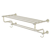  Carolina Crystal Collection 36'' Towel Shelf with Double Towel Bar in Polished Nickel, 38'' W x 12-1/2'' D x 10-5/8'' H