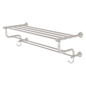  Carolina Crystal Collection 36'' Towel Shelf with Double Towel Bar in Satin Nickel, 38'' W x 12-1/2'' D x 10-5/8'' H
