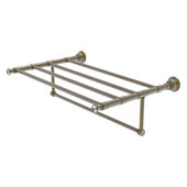 Carolina Crystal Collection 24'' Towel Shelf with Integrated Towel Bar in Antique Brass, 26'' W x 13-11/16'' D x 6-1/2'' H